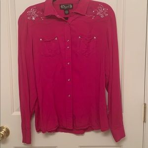 Pink Western Style Blouse